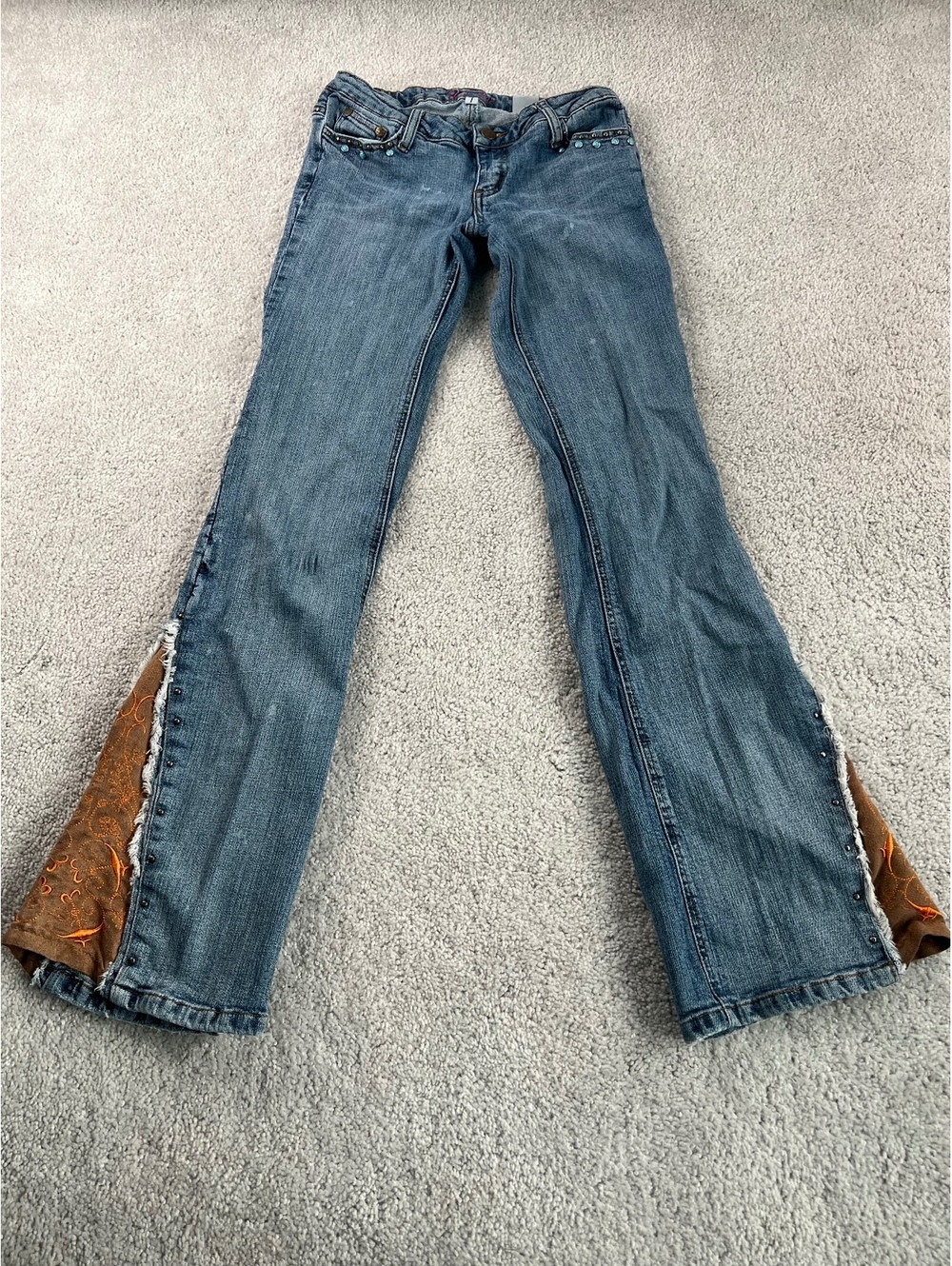 Younique Women's Flare Jeans with Studded Detail Size 1 Y2K